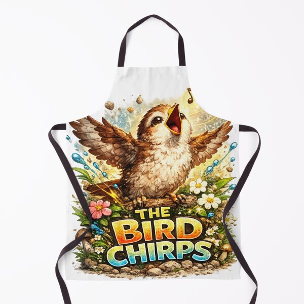 Item preview, The Bird Chirps – Cute Singing Bird Illustration designed and sold by CMA Design Studio.