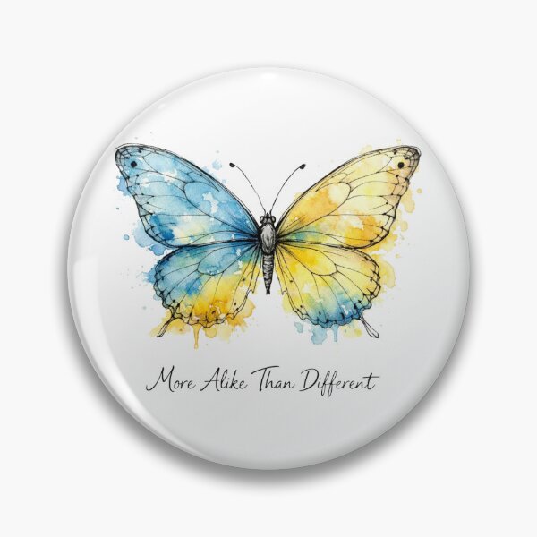 Item preview, Watercolor Butterfly – More Alike Than Different | T21 Awareness designed and sold by Cartoon art with a purpose ❤️ Supporting Althea’s friends .