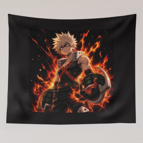 Item preview, Katsuki Bakugo Explosive Fire King Anime Illustration designed and sold by Broken143.