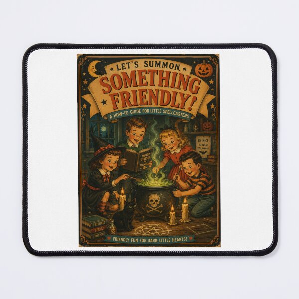 Item preview, Let's Summon Something Friendly Vintage Book Cover | Retro Halloween Dark Humor designed and sold by Mediagraphic.