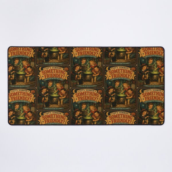 Item preview, Let's Summon Something Friendly Vintage Book Cover | Retro Halloween Dark Humor designed and sold by Mediagraphic.