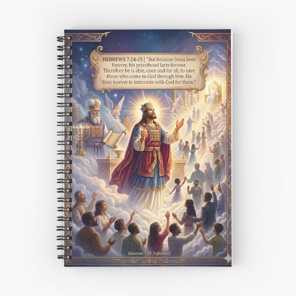 Item preview, Hebrews 7:24-25 Jesus Lives Forever Christian Prophetic Art designed and sold by ArtByJerryR.