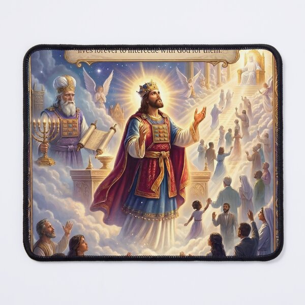 Item preview, Hebrews 7:24-25 Jesus Lives Forever Christian Prophetic Art designed and sold by ArtByJerryR.