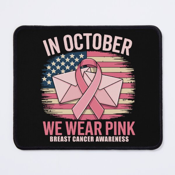 Item preview, In October We Wear Pink Breast Cancer Awareness | Postal Worker Pink Ribbon | USPS Support Gift designed and sold by 76Valeria.