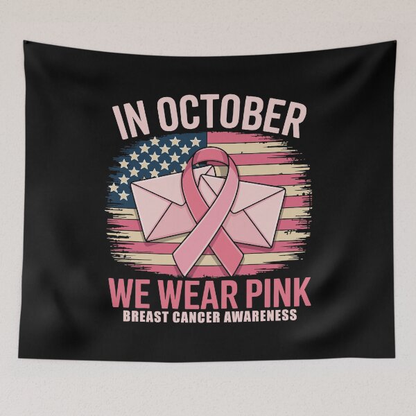 Item preview, In October We Wear Pink Breast Cancer Awareness  | Postal Worker Pink Ribbon | USPS Support Gift designed and sold by 76Valeria.