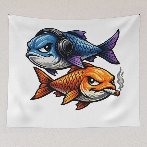 Item preview, Different Waves, Same Ocean | Cool Fish Aesthetic | Gen Z Urban Graphic designed and sold by designbyuzi.