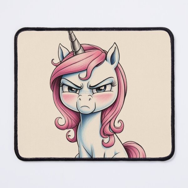 Item preview, Cute Slightly Annoyed Kawaii Girl Unicorn designed and sold by Uniquely Yours.