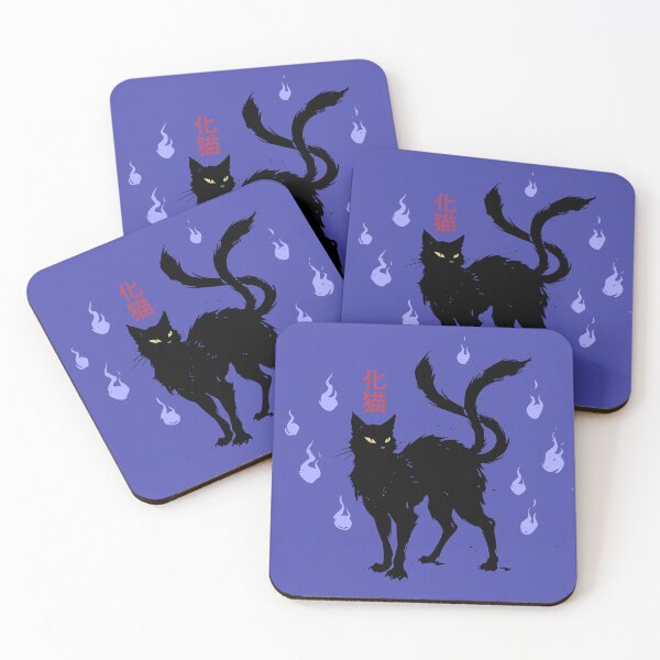 Item preview, Japanese Nekomata Demon Cat Sumi-e Illustration designed and sold by LinaValearte.