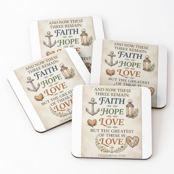Item preview, Faith, Hope, Love, 1st Corinthians 13, 13 Scripture, Art. designed and sold by ArtByJerryR.