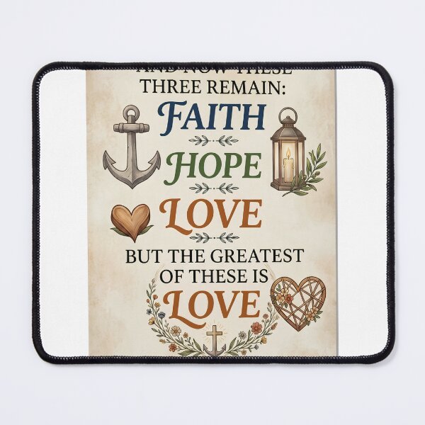 Item preview, Faith, Hope, Love, 1st Corinthians 13, 13 Scripture, Art. designed and sold by ArtByJerryR.