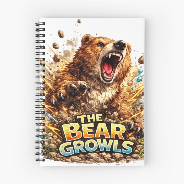 Item preview, The Bear Growls – Powerful Grizzly Bear Illustration designed and sold by CMA Design Studio.