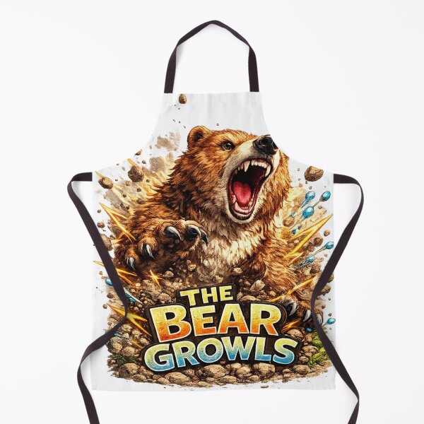 Item preview, The Bear Growls – Powerful Grizzly Bear Illustration designed and sold by CMA Design Studio.