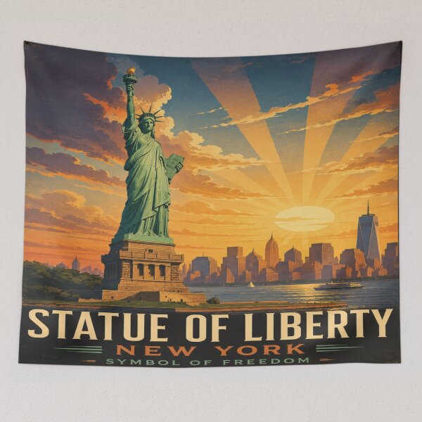 Item preview, Statue of Liberty Classic Poster Print | Symbol of Freedom | New York Wall Art designed and sold by GnuArt.