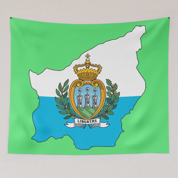 Item preview, Map of the flag of San Marino designed and sold by visual adventures.