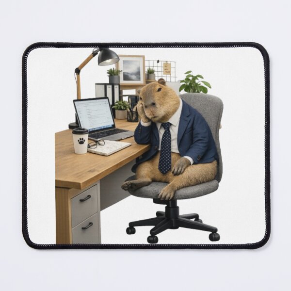 Item preview, Capybara Office Worker designed and sold by Snurly.