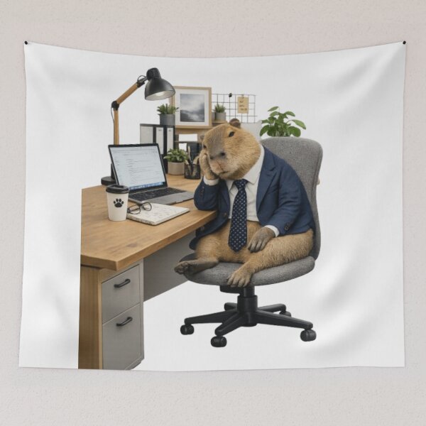 Item preview, Capybara Office Worker  designed and sold by Snurly.