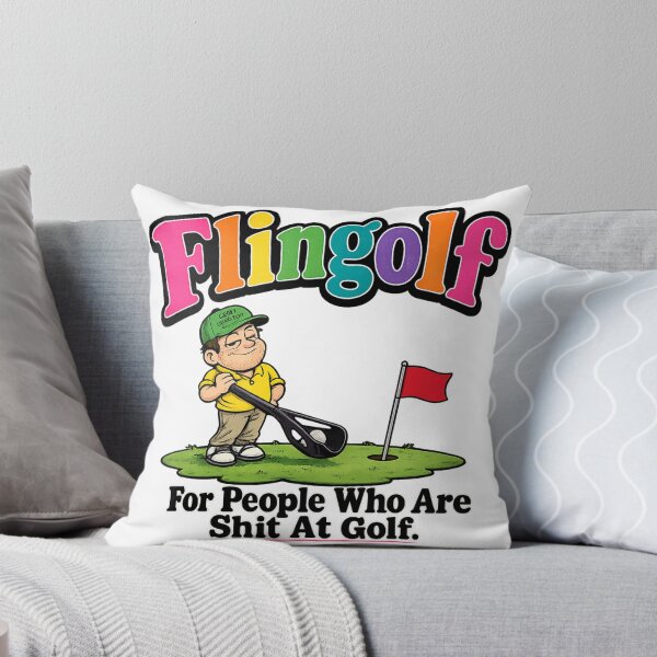Item preview, Flingolf – For People Who Are Shit At Golf | Funny Golf Cartoon Design designed and sold by Yesmalady.