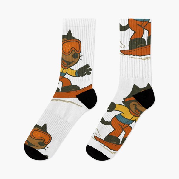 Item preview, FELIX CAT ON THE SLOPE ALL TANNED WITH A SNOWBOARD designed and sold by infinitearte.