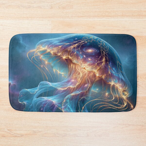 Item preview, Celestial Jellyfish Galaxy Art | Bioluminescent Cosmic Fantasy Illustration designed and sold by FrostyFrisby.