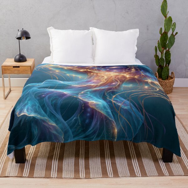 Item preview, Celestial Jellyfish Galaxy Art | Bioluminescent Cosmic Fantasy Illustration designed and sold by FrostyFrisby.