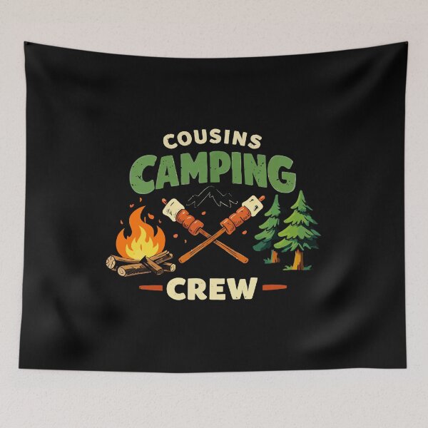 Item preview, Cousins Camping Crew - Funny Campfire Marshmallow Art designed and sold by BendyBeasts.