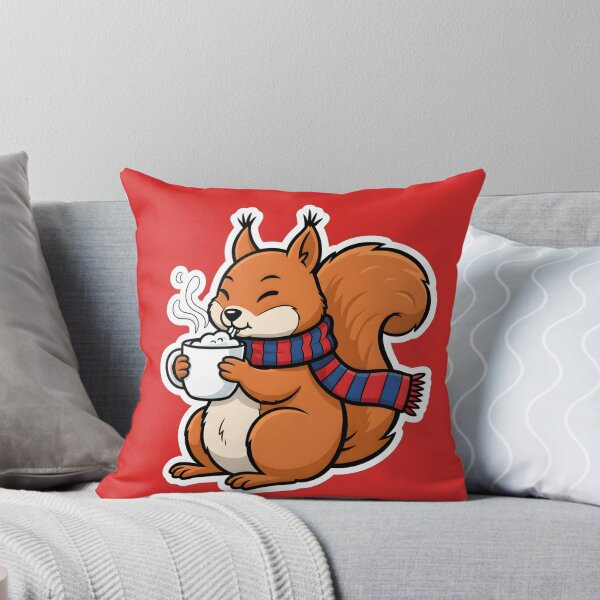 Item preview, CARTOON OF A SQUIRREL DRINKING A CUP OF HOT MILK designed and sold by infinitearte.