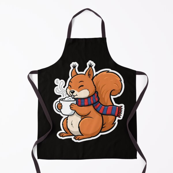 Item preview, CARTOON OF A SQUIRREL DRINKING A CUP OF HOT MILK designed and sold by infinitearte.
