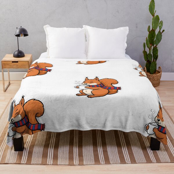 Item preview, CARTOON OF A SQUIRREL DRINKING A CUP OF HOT MILK designed and sold by infinitearte.