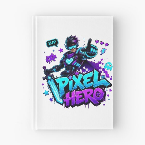 Item preview, PIXEL HERO Gaming Sticker | Retro Pixel Gamer Neon Graphic Design designed and sold by Stylestickers55.