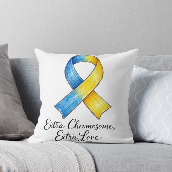 Item preview, Extra Chromosome Extra Love Down Syndrome Awareness Ribbon designed and sold by Cartoon art with a purpose ❤️ Supporting Althea’s friends .