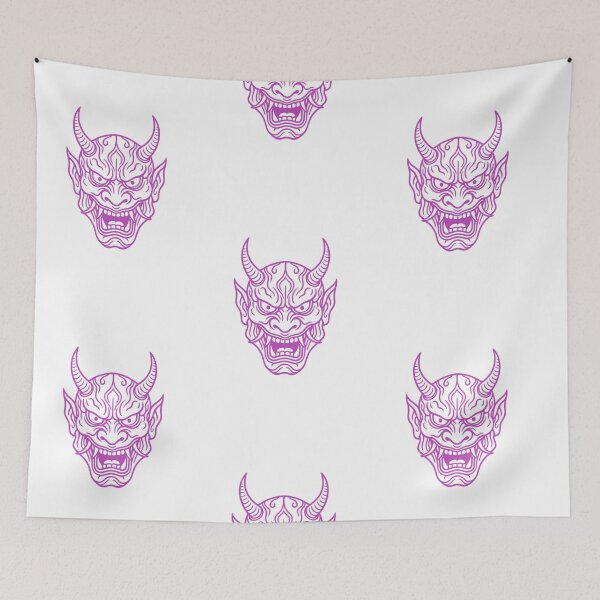 Item preview, RED DEVIL INDIAN MASK TATTOO designed and sold by infinitearte.