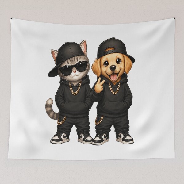 Item preview, Gatto e Cane Street Style Kawaii designed and sold by RipantinaFantasy .