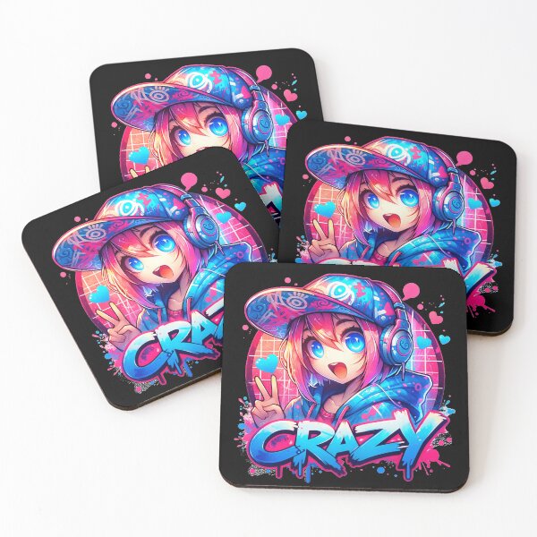 Item preview, Riot – Crazy Neon Anime Girl designed and sold by bella-rosa87.