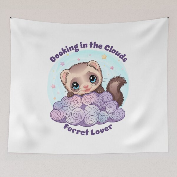 Item preview, Cute Ferret – Dooking in the Clouds designed and sold by Lily's World.