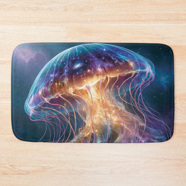 Item preview, Celestial Jellyfish Galaxy Art | Bioluminescent Cosmic Fantasy Illustration designed and sold by FrostyFrisby.