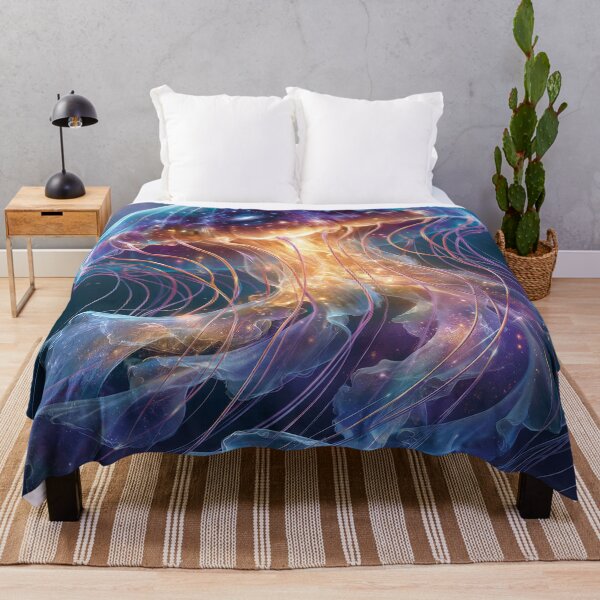 Item preview, Celestial Jellyfish Galaxy Art | Bioluminescent Cosmic Fantasy Illustration designed and sold by FrostyFrisby.