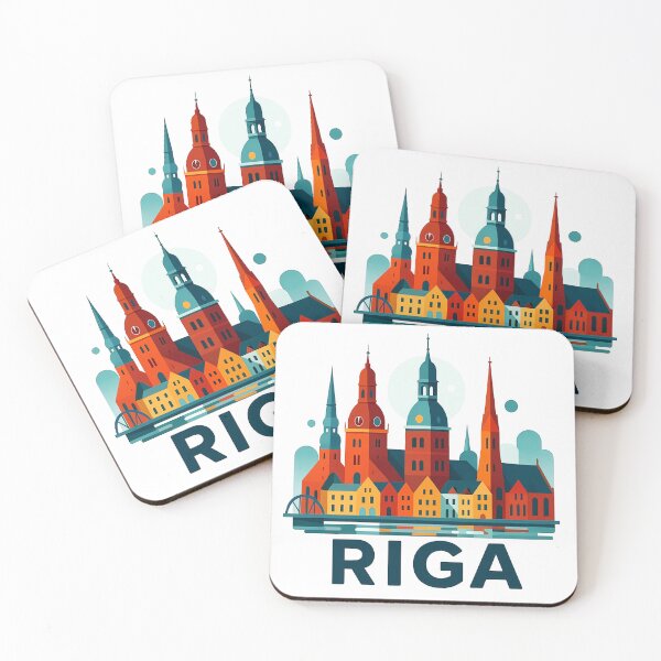 Item preview, Riga Latvia Travel Souvenir - House of Blackheads & Old Town Art designed and sold by OzzFrequency.