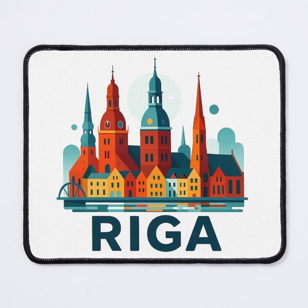 Item preview, Riga Latvia Travel Souvenir - House of Blackheads & Old Town Art designed and sold by OzzFrequency.
