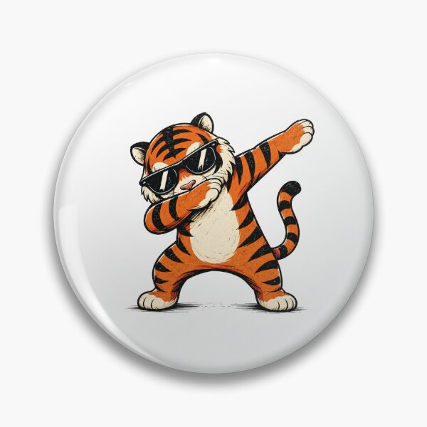 Item preview, Dabbing Tiger Wearing Sunglasses Funny Cartoon Animal designed and sold by Moizento.
