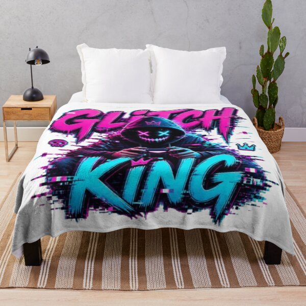 Item preview, GLITCH KING Gaming Sticker | Cyberpunk Gamer Graffiti Design designed and sold by Stylestickers55.