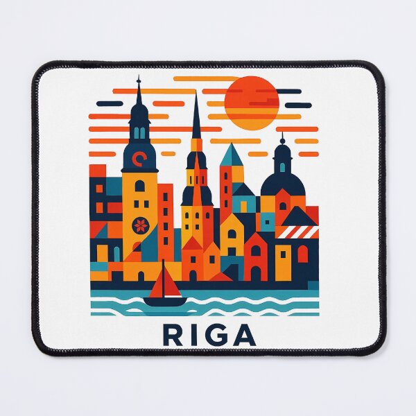 Item preview, Riga Latvia Travel Souvenir - House of Blackheads & Old Town Art designed and sold by OzzFrequency.