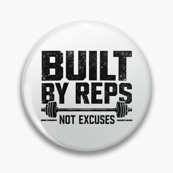 Item preview, Built by Reps, Not Excuses – Vintage Gym Motivation designed and sold by motivationaltee.