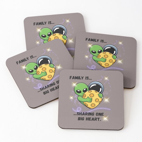 Item preview, Family Is Sharing One Big Heart Space Art designed and sold by AhmadAnnaPrints.