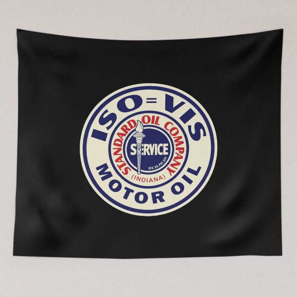Item preview, ISO VIS Motor Oil vintage sign reproduction designed and sold by htrdesigns.