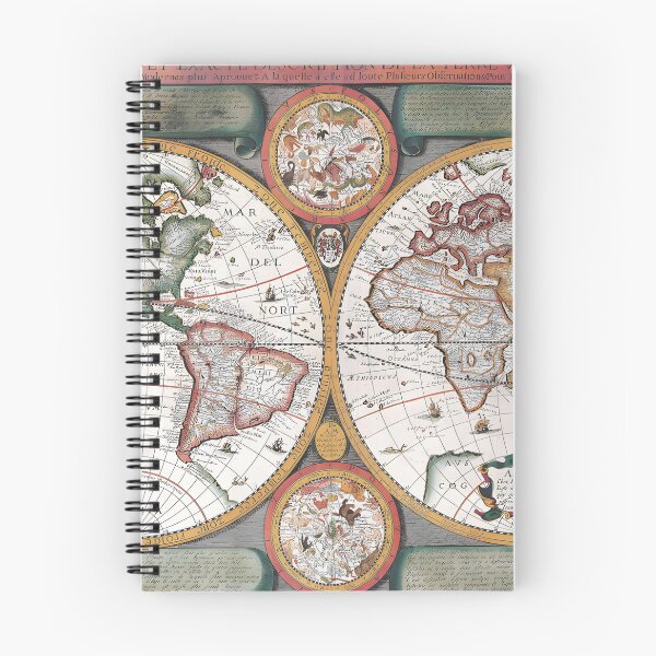 Item preview, A 17th-Century World Map with Celestial Hemispheres (1646) designed and sold by interdesigner.
