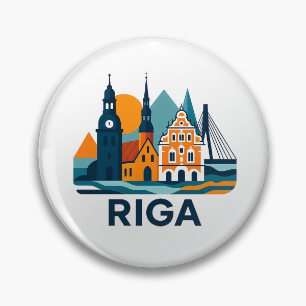 Item preview, Riga Latvia Travel Souvenir - House of Blackheads & Old Town Art designed and sold by OzzFrequency.