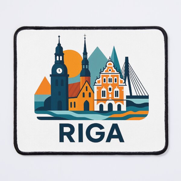 Item preview, Riga Latvia Travel Souvenir - House of Blackheads & Old Town Art designed and sold by OzzFrequency.