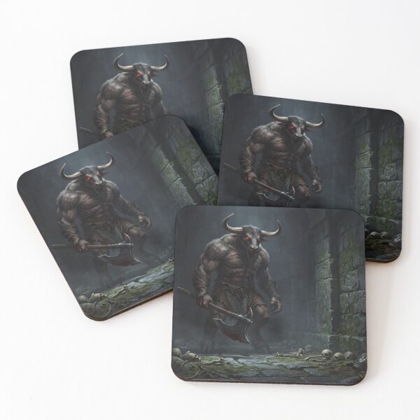 Item preview, The Minotaur of the Labyrinth - Dark Epic Greek Mythology Monster designed and sold by TheRichGallery.