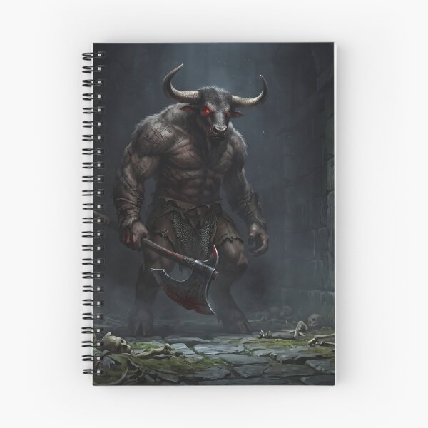 Item preview, The Minotaur of the Labyrinth - Dark Epic Greek Mythology Monster designed and sold by TheRichGallery.