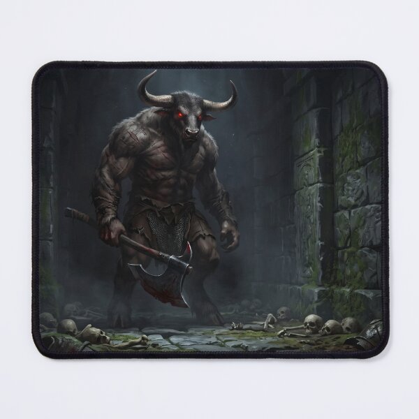 Item preview, The Minotaur of the Labyrinth - Dark Epic Greek Mythology Monster designed and sold by TheRichGallery.